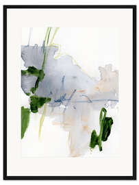 Gerahmter Kunstdruck Grün und Grau