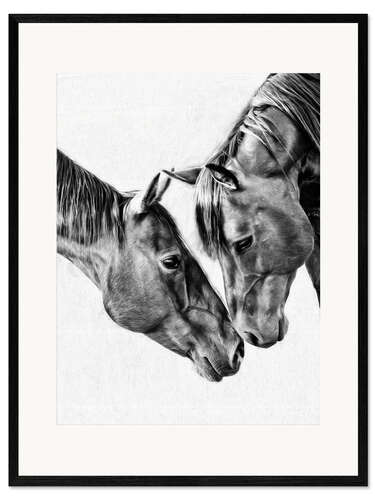 Impression artistique encadrée Equine Portrait VI