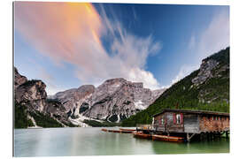 Gallery Print Pragser Wildsee bei Sonnenuntergang, Dolomiten, Südtirol, Italien