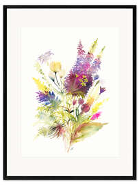 Gerahmter Kunstdruck Mittsommer-Wildblumen