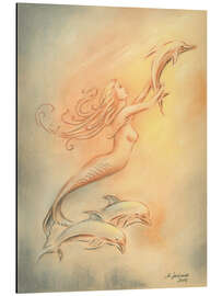 Aluminium print Dolphins angels of the seas