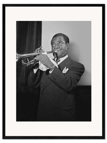 Ingelijste kunstdruk Louis Armstrong, "Satchmo"