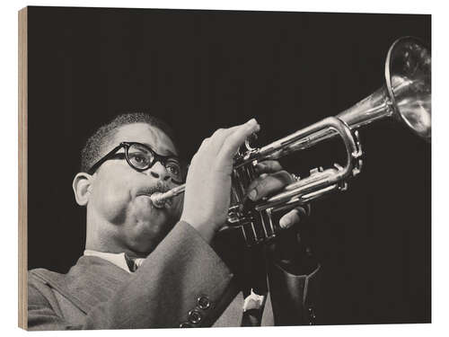 Wood print Dizzy Gillespie I