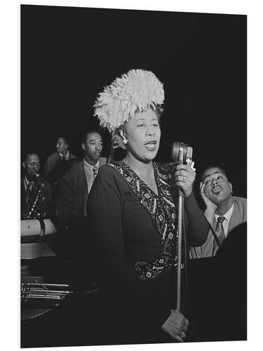 PVC print Ella Fitzgerald, Dizzy Gillespie, Ray Brown, Milt Jackson, and Timmie