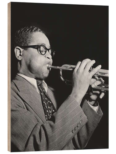 Wood print Dizzy Gillespie II