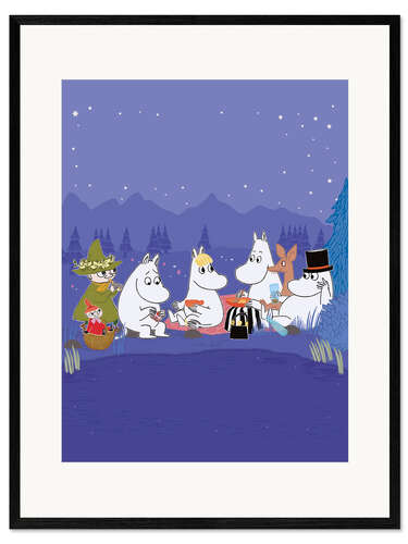 Impression artistique encadrée Picnic under the stars