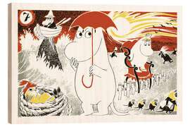 Wood print Adventures of the Moomins