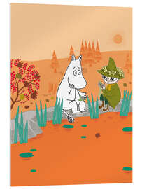 Stampa su plexi-alluminio Moomin and Snufkin - Favourite place