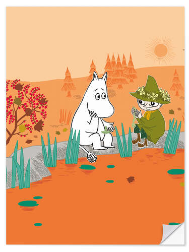 Sticker mural Moomin and Snufkin - Favourite place