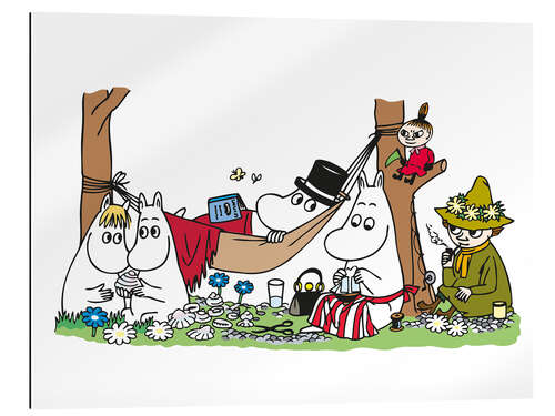 Stampa su plexi-alluminio The Moomins - family ties