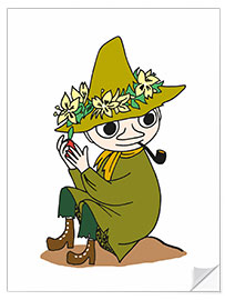 Wall sticker Snufkin with a pipe