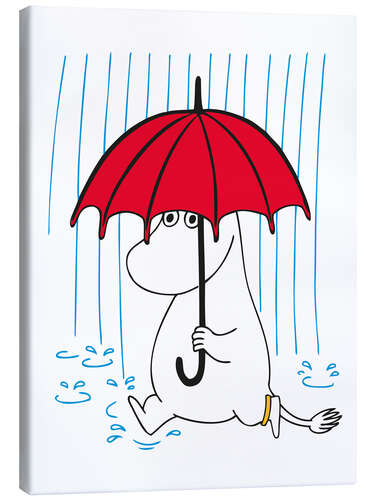 Canvas print Snorkmaiden with umbrella