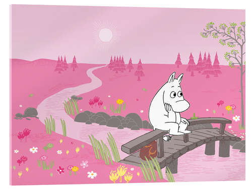 Akrylglastavla Moomin and the sunset