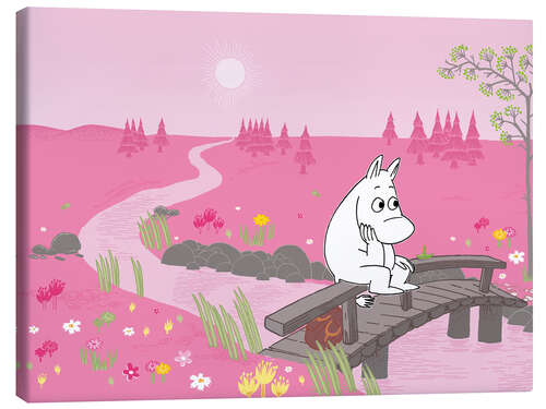 Lerretsbilde Moomin and the sunset