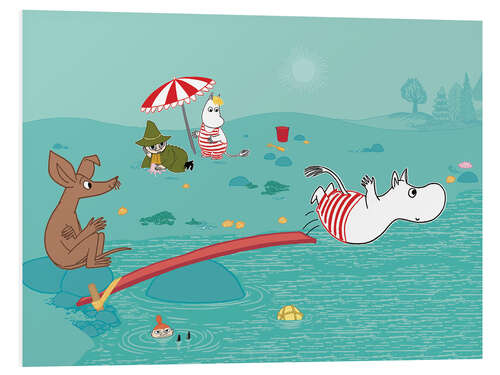 Foam board print The Moomins at the lake