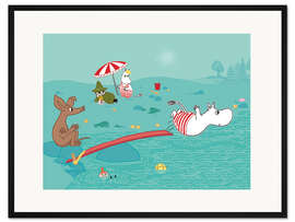 Gerahmter Kunstdruck Die Mumins am See