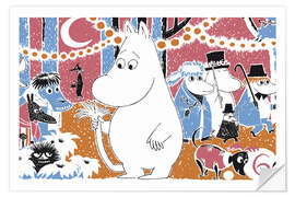 Selvklebende plakat Moomin Party