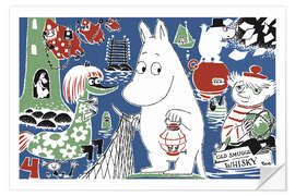 Selvklæbende plakat Moomin Adventures