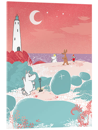 Akrylbilde The Moomins at the beach