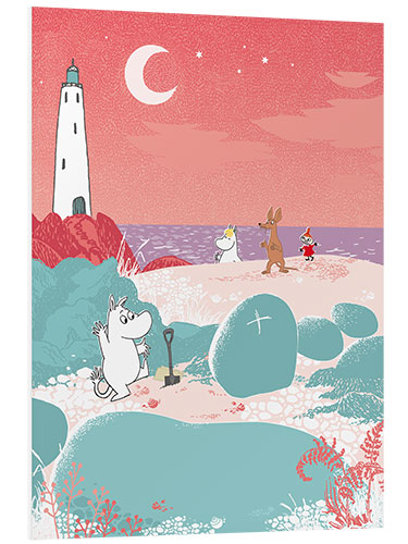 Foam board print The Moomins at the Beach