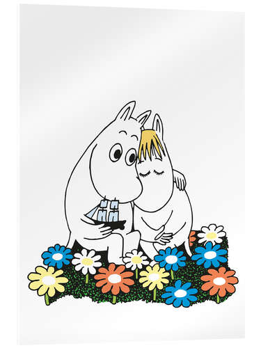 Akrylbillede Moomin and Snorkmaiden