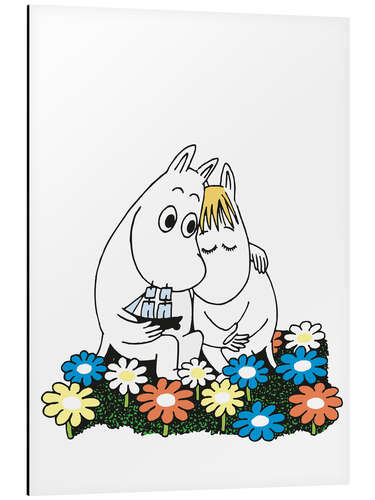 Aluminium print Moomin and Snorkmaiden