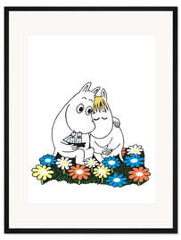 Gerahmter Kunstdruck Mumin und Snorkfräulein