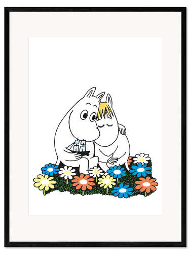 Impressão artística com moldura Moomin and Snorkmaiden