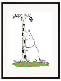 Gerahmter Kunstdruck Mumin liebt die Natur