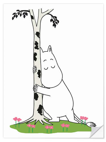 Selvklæbende plakat Moomin loves nature