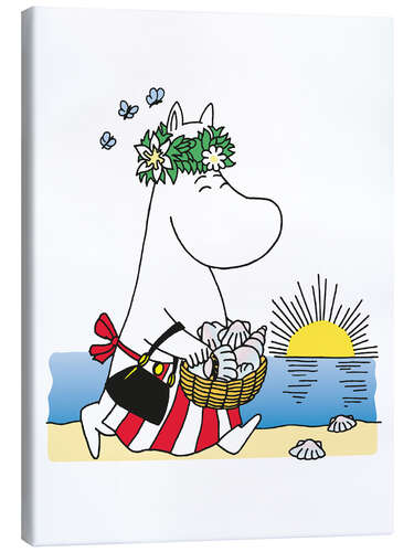 Quadro em tela Moominmamma at the beach