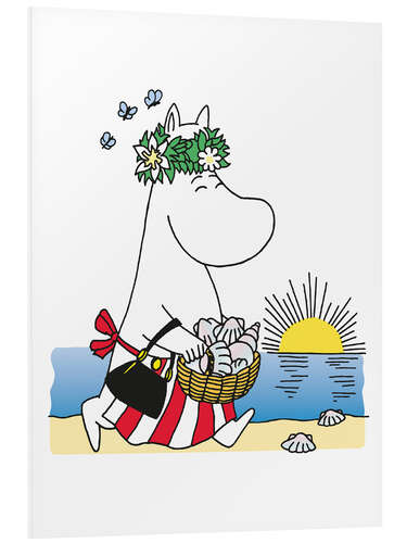 Foam board print Moominmamma at the beach