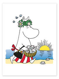 Poster  Moominmamma at the beach