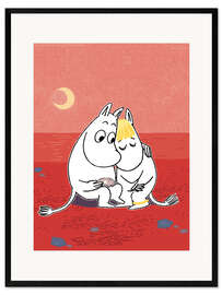 Impression artistique encadrée Moomins by moonlight