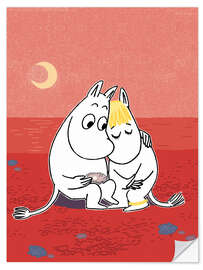 Naklejka na ścianę Moomins by moonlight