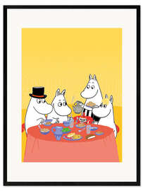 Impression artistique encadrée Moomins at the table