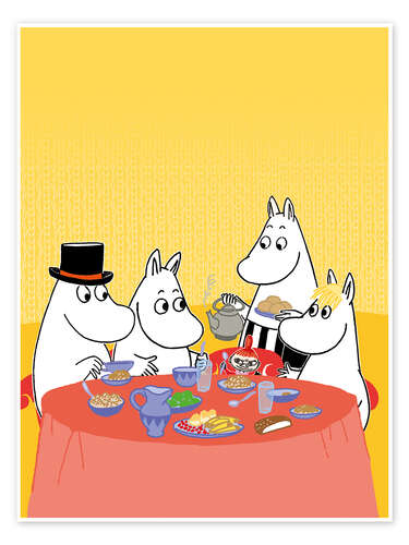 Poster Moomins at the table