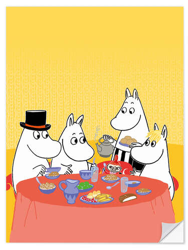 Sticker mural Moomins at the table