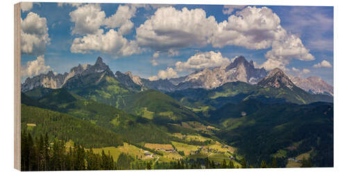 Holzbild Dachstein und Große Bischofsmütze