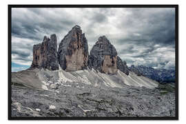 Gerahmter Kunstdruck Drei Zinnen