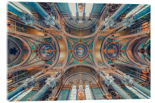 Acrylic print Notre-Dame of Fourviere Ceiling