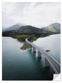 Wall sticker Bridge at the Sylvensteinspeicher in the Bavarian Alps