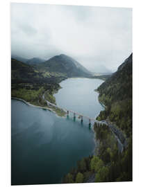 Foam board print Sylvensteinspeicher in the Bavarian Alps