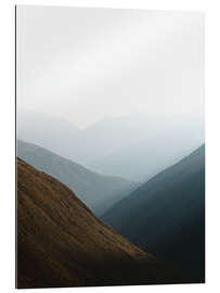 Tableau en plexi-alu Swiss mountains in the morning light