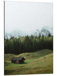 Magnettafel Berghütte in den Bayrischen Alpen
