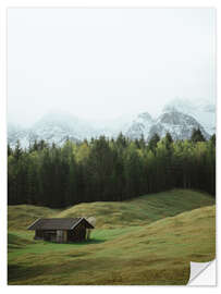 Sticker mural Mountain hut in the Bavarian Alps