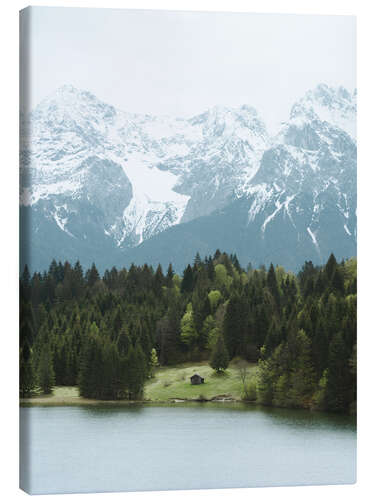 Lienzo Alpine landscape at Geroldsee in Bavaria