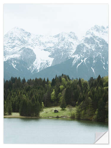 Vinilo para la pared Alpine landscape at Geroldsee in Bavaria