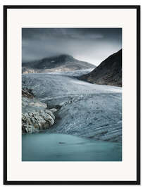 Gerahmter Kunstdruck Rhonegletscher in der Schweiz
