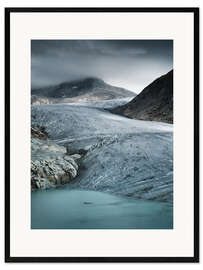 Impression artistique encadrée Rhone glacier in Switzerland